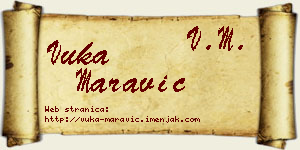 Vuka Maravić vizit kartica